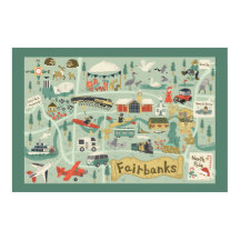Fairbanks Map Poster