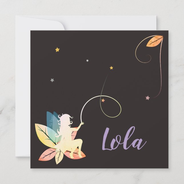 Faire-part de naissance fée de l'automne (Frente)