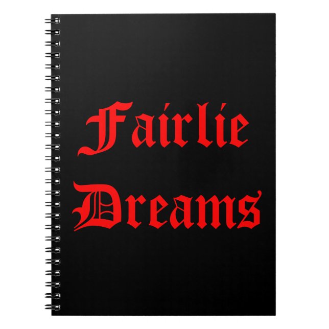 Fairlie sonha o caderno (Frente)