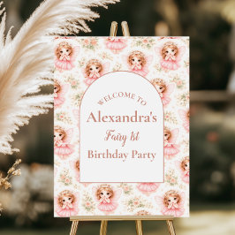 Fairy 1st Birthday Pink Garden