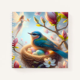 Fairy & Bluebird Nest – Spring Blossom Fantasy