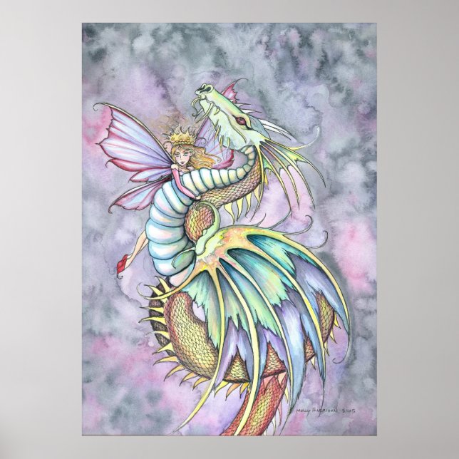 Fairy Dragon Poster por Molly Harrison (Frente)