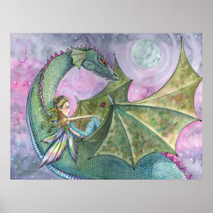 Fairy Dragon Poster por Molly Harrison