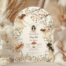 Fairy First Birthday Woodland - Convite Floral