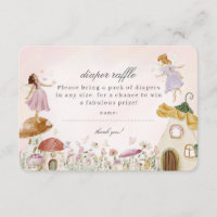 Fairy Garden Baby Fralda Raffle Convite Inserir