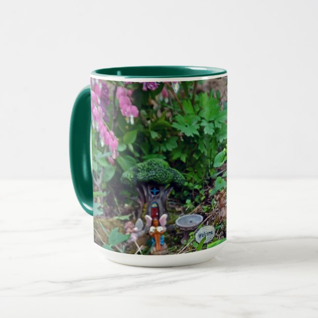 Fairy Garden Bem-Vindo 15oz. Caneca (Frente Esquerda)
