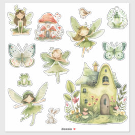 Fairy Garden Cottagecore Folha de Adesivos – Capri