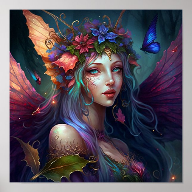 Fairy Girl Fantasy Art Poster (Frente)