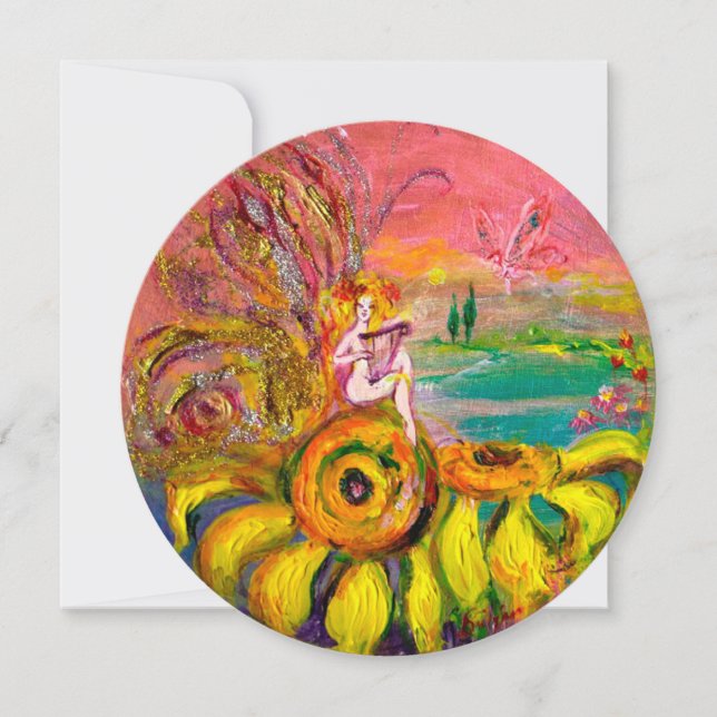 FAIRY OF SUNFLOWER yellow orange sparkle (Frente)