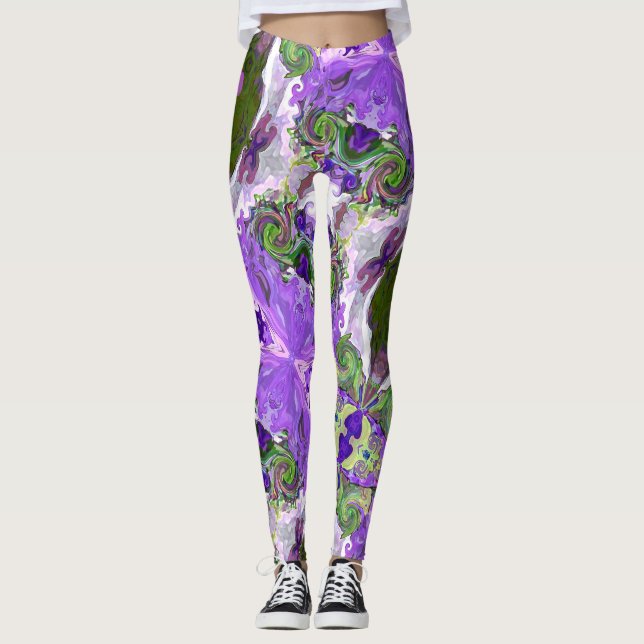 Fairy Tale Hearts Purple Leggings (Frente)