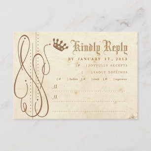 Fairy Tale Swirl Weding Invitation RSVP