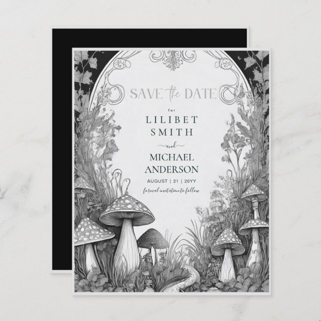 Fairycore Salve a data Cogumelos Goblincore (Frente/Verso)