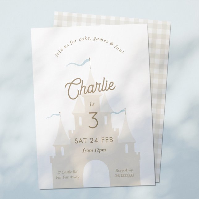 Fairytale Castle Princess Convite de festas (Criador carregado)