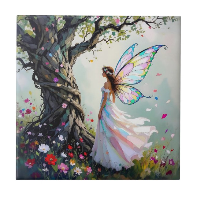 Fairytale Inspired Fairy and Whimsical Tree (Frente)