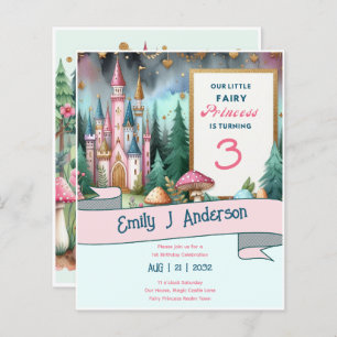 Fairytale Princesa Birthday Qualquer Fairycore de