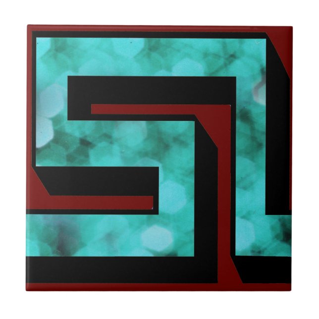 Faísca azul do ~ do meandro no marrom com sombra (Frente)