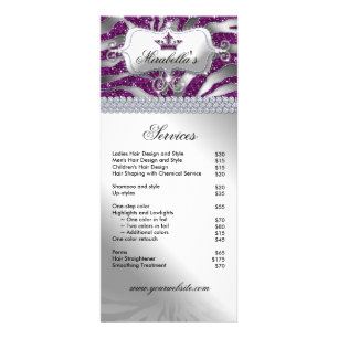 Faísca luxuosa Purpl da zebra do cartão da