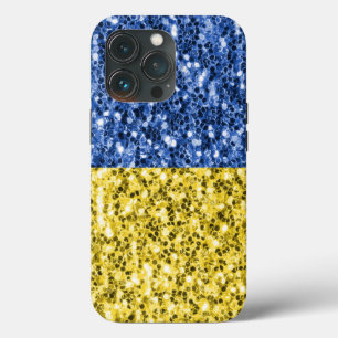 Faíscas de brilho azul amarelo da bandeira da Ucrâ
