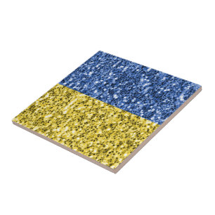 Faíscas de brilho azul amarelo da bandeira da Ucrâ