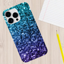 Faíscas de brilho azul-aqua Ombre faux