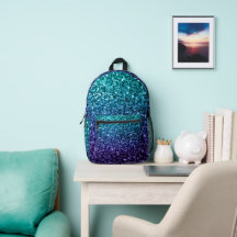 Faíscas de luz azul-aqua ombre
