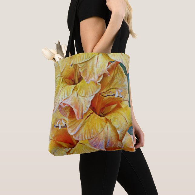 Faith Dourado Flower Art Bolsa (Close Up)