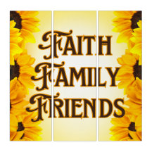 Faith Family Amigos Floral Wall Art