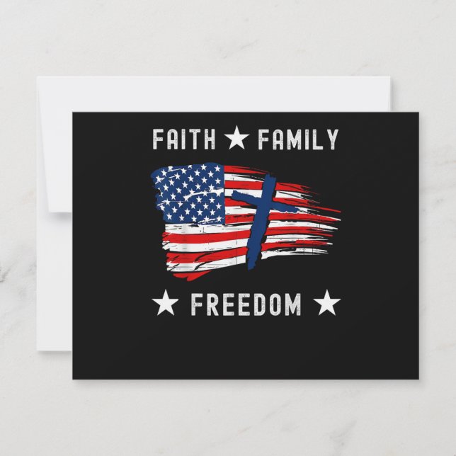 Faith Family Freedom America Patriotic Christian (Frente)