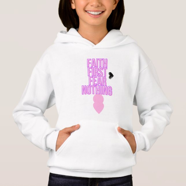 Faith First Medo Nada | Christian Hoodie (Frente)