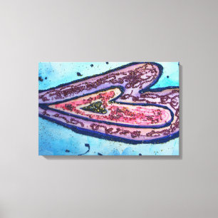 Faith Glitter Hearts Canvas