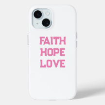 Faith Hope ama rosa branco