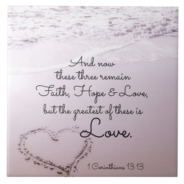 Faith Hope Love, 1 Corinthians 13:13, Ocean Beach (Frente)