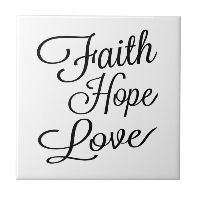 Faith Hope Love Azulejo (Frente)