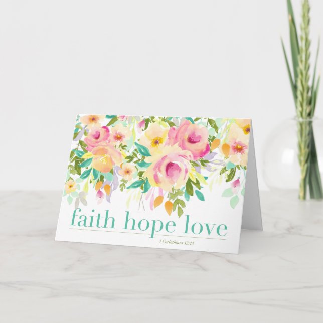 Faith Hope Love | Cartão (Frente)
