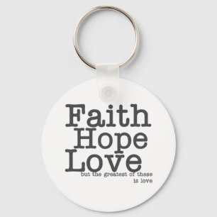 Faith Hope Love Chaveiro