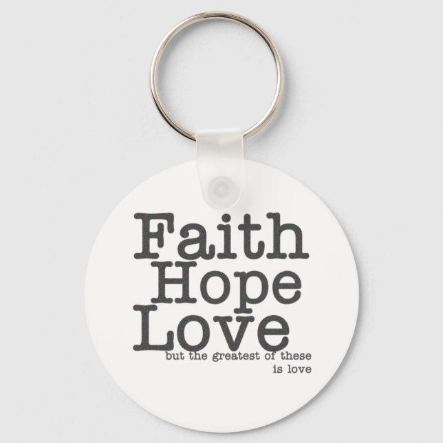 Faith Hope Love Chaveiro (Frente)