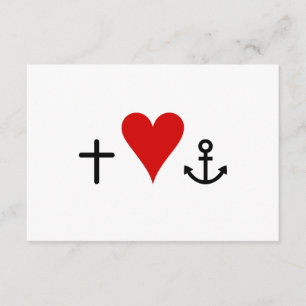 Faith Hope Love Placa RSVP