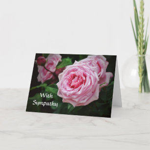 Faith Pink Roses Bíblia Verso Cartão de condolênci