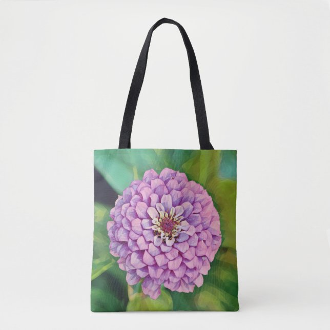 Faith Pom-Pom Zinnia Flower Bolsa (Frente)