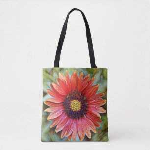 Faith Red Wildflower Art Bolsa
