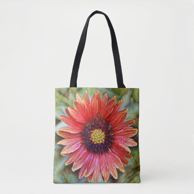 Faith Red Wildflower Art Bolsa (Frente)
