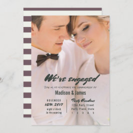 Faixa | ameixa | Convites à Festa de noivado