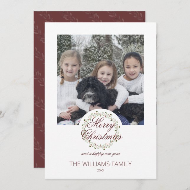 faixa aquosa do cartão de Natal (Frente/Verso)