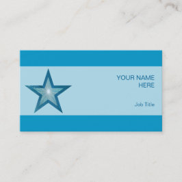 Faixa azul cartão de visita da Estrela