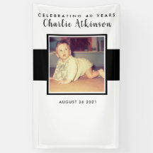 faixa de backdrop aniversário de 40 anos