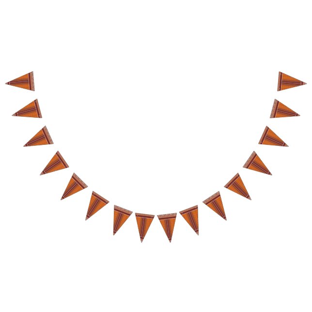 Faixa de Bandeirolas Boho Laranja Bandeiras Decora (Todos)
