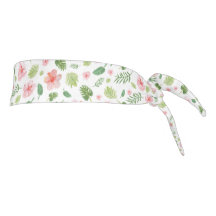 Faixa de cabeça com laço floral de hibisco