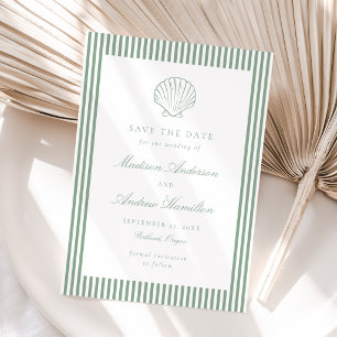 Faixa de Concha de Sage Costeira Casamento Save th