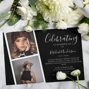 Faixa de Foto Dupla   Convite de Memória Funeral