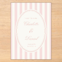 Faixa de Salve a Data Personalizada Rosa Pastel